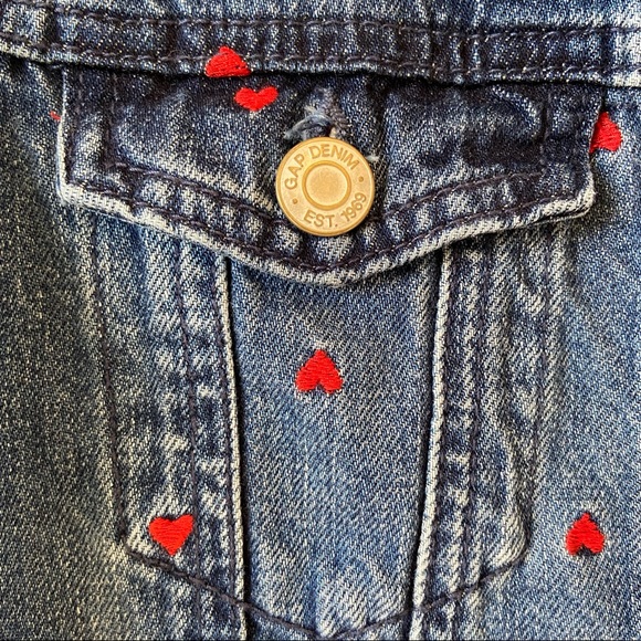 GAP Kids Embroidered Denim Jacket M(8-9y) - Picture 4 of 10